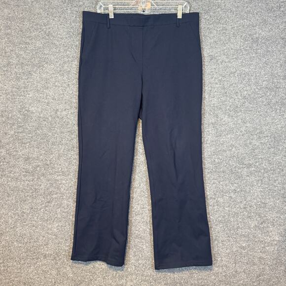 Quince Pants - Quince Pants Womens XL Blue Straight Leg Stretch Chinos Pull On Casual